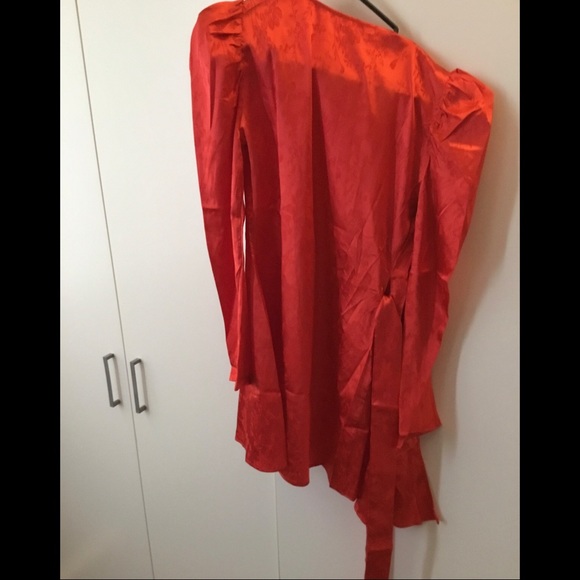 5/25% off - witchy aesthetic vampire dress Red Satin wrap fancy - Picture 2 of 2